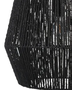 Candeeiro De Teto Em Corda De Papel Preto Gweru