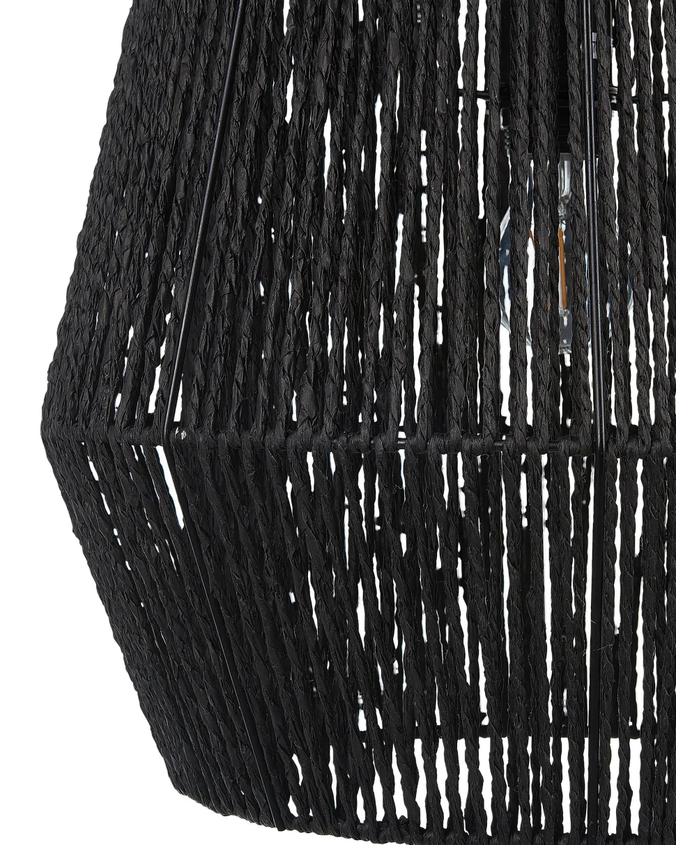 Candeeiro De Teto Em Corda De Papel Preto Gweru
