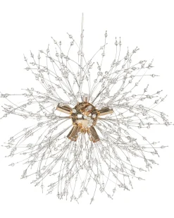 Candeeiro De Teto Em Cristal Dourado Torola