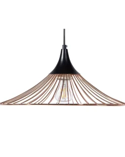 Candeeiro De Teto Em Metal Preto E Cor De Cobre Giona