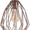 Candeeiro De Teto Em Metal Cor De Cobre Magra