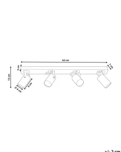 Candeeiro De Teto Em Metal Cor De Bronze Para 4 Lampadas Klip