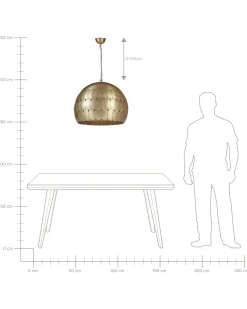 Candeeiro De Teto Em Metal De Cor Bronze Harangi