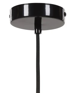 Candeeiro De Teto Em Metal E Vidro Preto Iskar