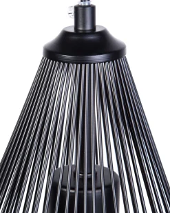 Candeeiro De Teto Em Metal Preto Conca