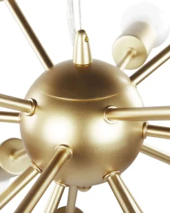 Candeeiro De Teto Em Metal Dourado Balagas