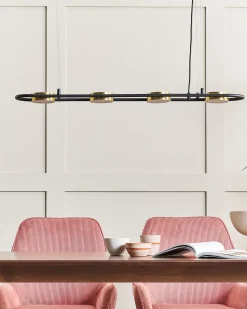 Candeeiro De Teto Em Metal Preto E Cor De Bronze 85 Cm Mali