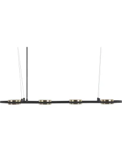 Candeeiro De Teto Em Metal Preto E Cor De Bronze 85 Cm Mali