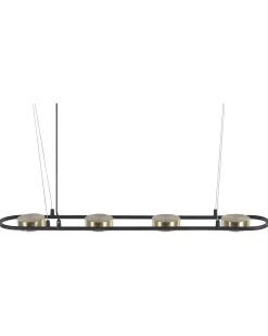 Candeeiro De Teto Em Metal Preto E Cor De Bronze 85 Cm Mali
