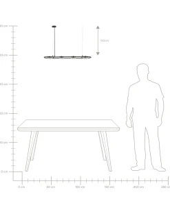 Candeeiro De Teto Em Metal Preto E Cor De Bronze 85 Cm Mali