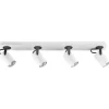 Candeeiro De Teto Em Metal Preto E Branco Para 4 Lampadas Klip