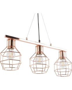 Candeeiro De Teto Em Metal Cor De Cobre Orne