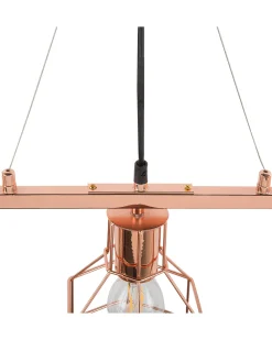 Candeeiro De Teto Em Metal Cor De Cobre Orne