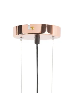 Candeeiro De Teto Em Metal Cor De Cobre Orne