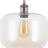 Candeeiro De Teto Em Metal E Vidro Cor De Cobre Lanata