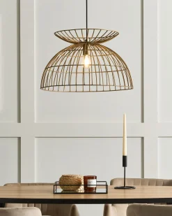 Candeeiro De Teto Em Metal Bronze Mahanadi