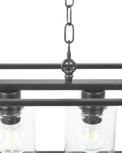 Candeeiro De Teto Em Metal Preto Muger