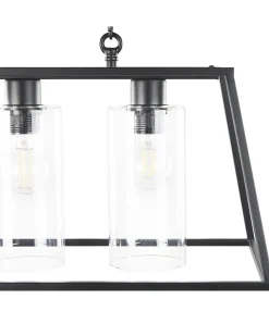 Candeeiro De Teto Em Metal Preto Muger