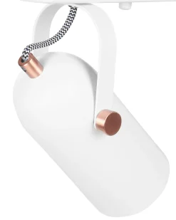 Candeeiro De Teto Em Metal Branco Com 3 Focos Tyria