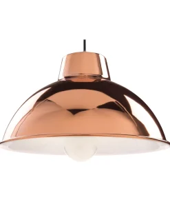 Candeeiro De Teto Em Metal Branco E Cor De Cobre Gallatin