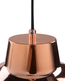 Candeeiro De Teto Em Metal Branco E Cor De Cobre Gallatin