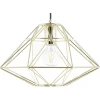 Candeeiro De Teto Em Metal Dourado Guam