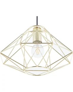 Candeeiro De Teto Em Metal Dourado Guam