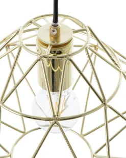 Candeeiro De Teto Em Metal Dourado Guam