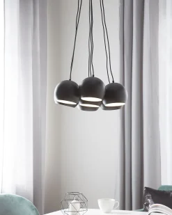 Candeeiro De Teto Em Metal Preto Olza
