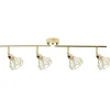 Candeeiro De Teto Em Metal Dourado Para 4 Lampadas Erma