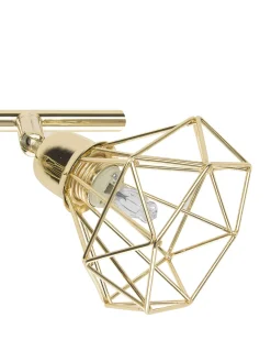 Candeeiro De Teto Em Metal Dourado Para 4 Lampadas Erma