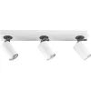 Candeeiro De Teto Em Metal Preto E Branco Para 3 Lampadas Klip