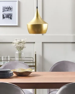 Candeeiro De Teto Em Metal Dourado 142 Cm Fraser