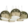 Candeeiro De Teto Em Metal Dourado Olza
