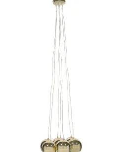 Candeeiro De Teto Em Metal Dourado Olza