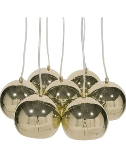 Candeeiro De Teto Em Metal Dourado Olza