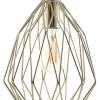 Candeeiro De Teto Em Metal Dourado Magra
