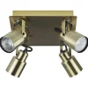 Candeeiro De Teto Em Metal Cor De Bronze 4 Luzes Bonte