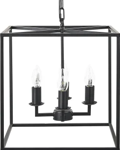 Candeeiro De Teto Em Metal Preto Wanchet