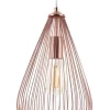 Candeeiro De Teto Em Metal Cor De Cobre Conca
