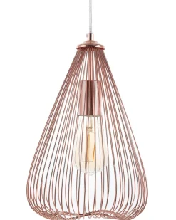 Candeeiro De Teto Em Metal Cor De Cobre Conca