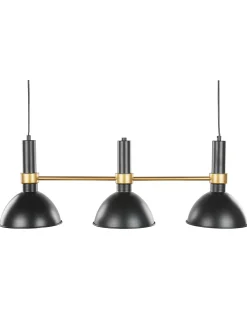 Candeeiro De Teto Em Metal Preto E Dourado Beles