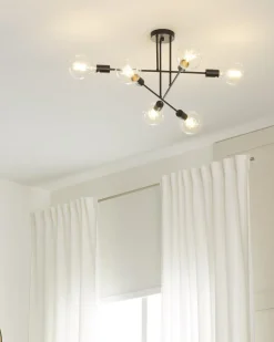 Candeeiro De Teto Em Metal Preto Kidane
