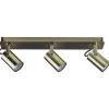 Candeeiro De Teto Em Metal Cor De Bronze Para 3 Lampadas Klip
