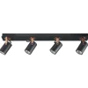 Candeeiro De Teto Em Metal Preto E Cor De Cobre Para 4 Lampadas Klip