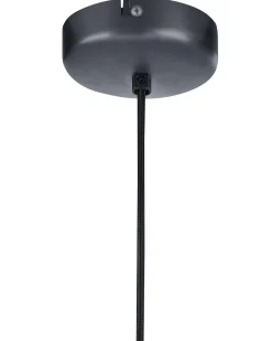 Candeeiro De Teto Em Metal E Malha Preta Parbati
