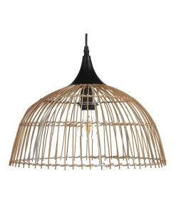 Candeeiro De Teto Em Rattan Cor Natural Bararis