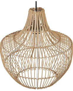 Candeeiro De Teto Em Rattan Cor Natural Mazowe