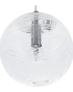 Candeeiro De Teto Esferico Em Vidro Transparente Mirna