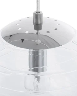 Candeeiro De Teto Esferico Em Vidro Transparente Mirna